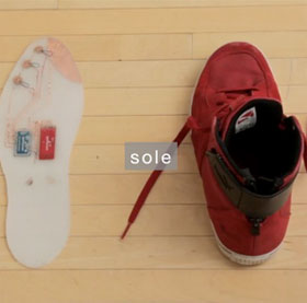 SuperShoes - Map changing shoes on the phone