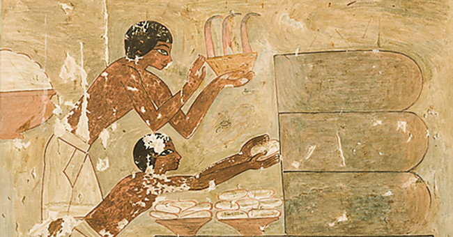 Surprised poisoning the body of ancient Egyptians
