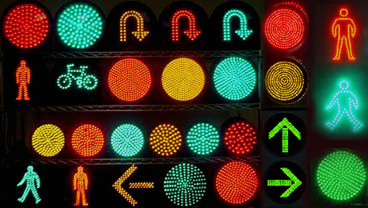 Taiwan uses LED lights to replace traffic lights