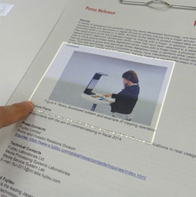 Technology turns the paper into a touch interface