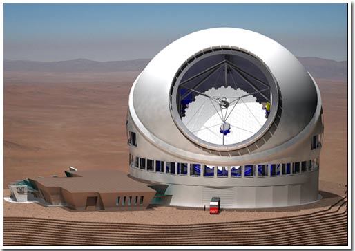 Telescope is as big as a building ... 10 floors