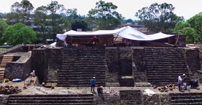 Temple 900 years revealed in the Mexican pyramid after the earthquake