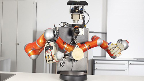 Test self-learning robots like people