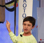 The 11-year-old boy won the creative award for flood proof bags