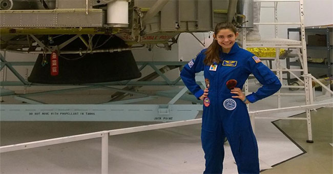 The 17-year-old girl was trained by NASA to become the first person to set foot on Mars