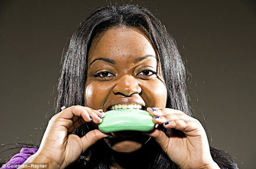 The 19-year-old girl ate soap like candy