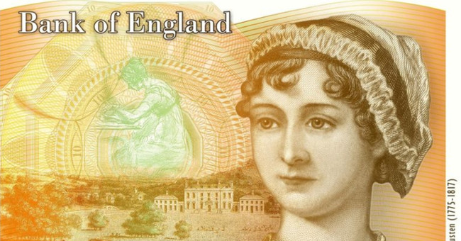 The 200th anniversary of Jane Austen's death on the pound