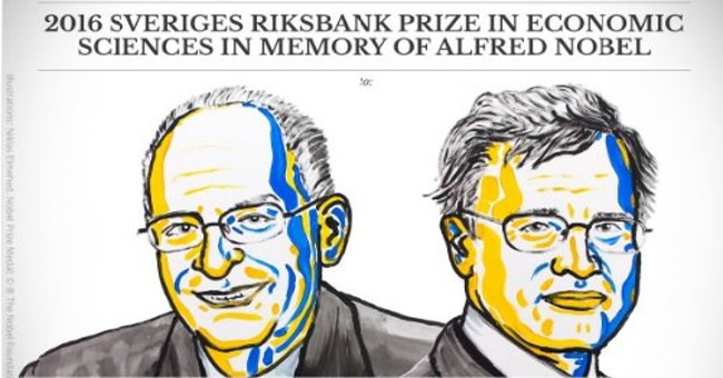 The 2016 Nobel Prize in Economics belongs to two economists in the US