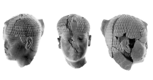 The 4,300-year-old head statue was smashed by Egyptian pharaohs