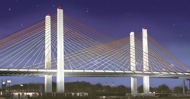 The 78-year-old bridge in the United States was blown away in an instant