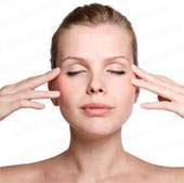 The action to help the eyes rest