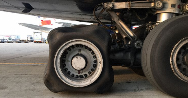 The Airbus A380's square tire makes the aviation experts confused