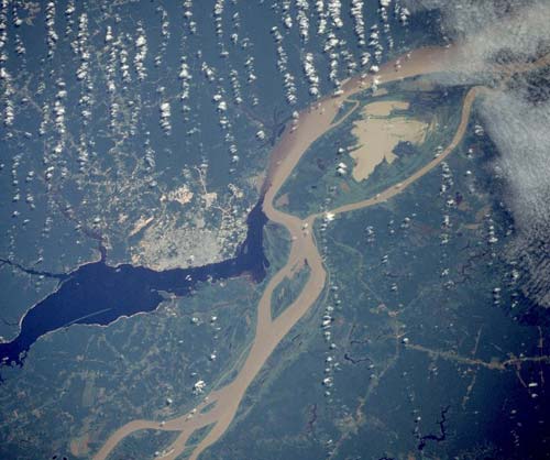 The Amazon River has changed the flow