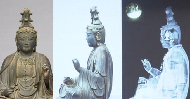 The ancient treasure hidden in the 700-year-old Buddha's belly