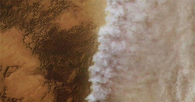The appearance of Mars suddenly changed completely after the dust storm
