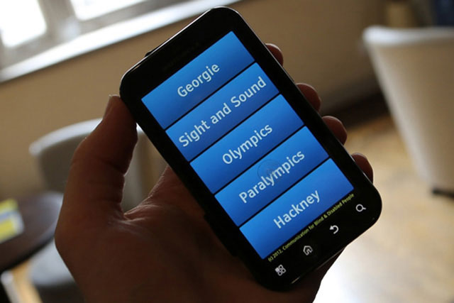 The application helps blind people read menus, find directions
