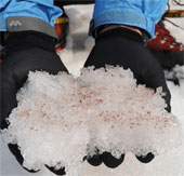 The Arctic ice color is closely linked to climate change