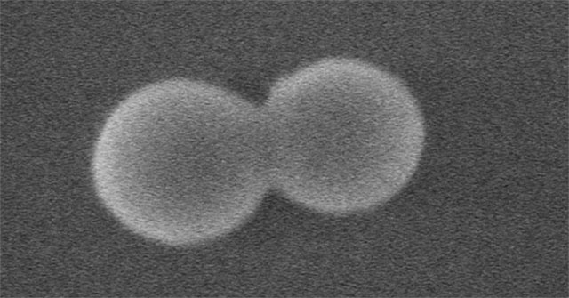 The artificial object rotates 300 billion times every minute