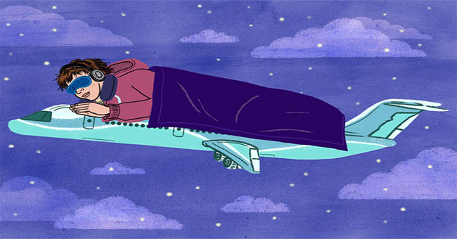 The best posture for you to sleep on an airplane, while not harming your sleep
