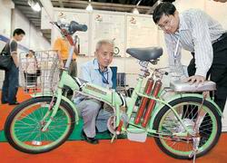 The bike is powered by hydrogen