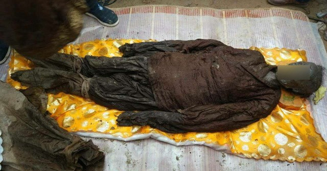 The body was almost discovered in the ancient tomb