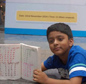 The boy calculated the future date as fast as lightning