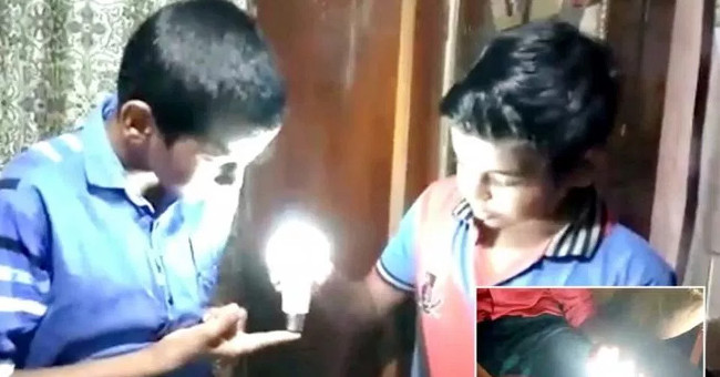 The boy has the miraculous ability: lighting electricity with skin