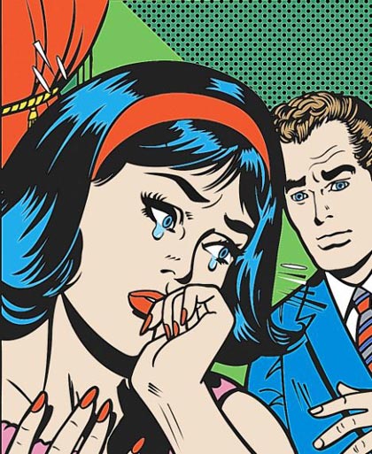 The bride cried because there were not many lovers