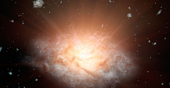 The brightest galaxy in the universe is evaporating