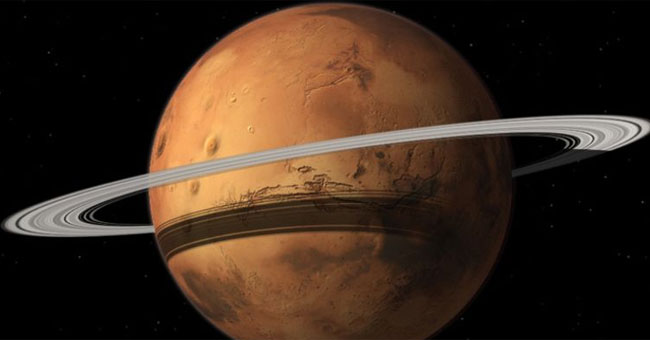 The broken moon will turn the belt around Mars
