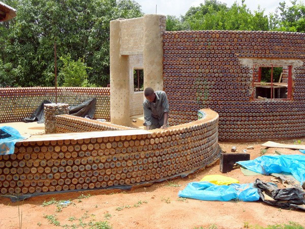 The bulletproof housing is made from plastic bottles