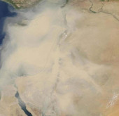The cause of sand storms raging throughout the Middle East
