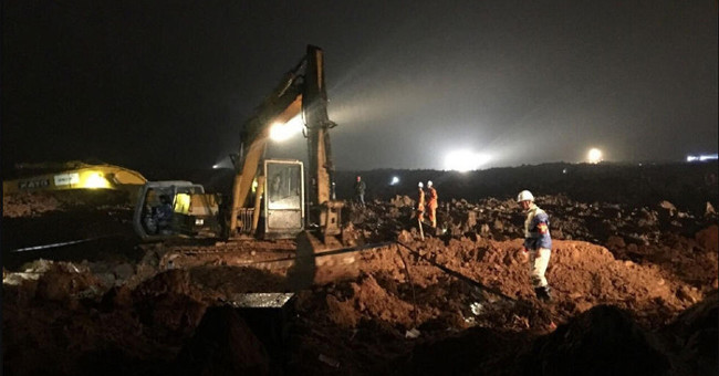 The cause of the landslide caused 33 buildings to collapse in China