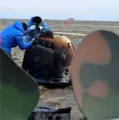 The Chinese moon probe returned safely