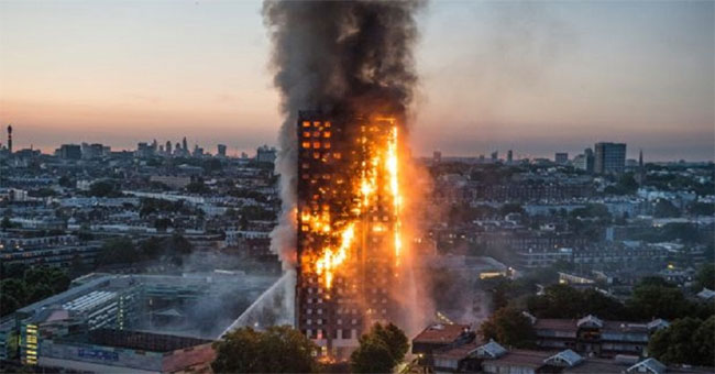 The cladding layer caused fire to submerge London condominium