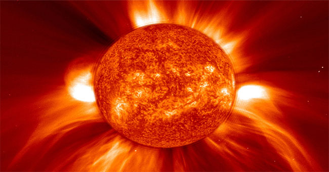 The clear sun image has never been seen