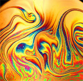 The color of 'illusion' comes from the soap bubble