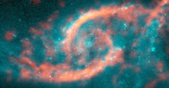 'The cosmic eye' emerged from the clash between the two galaxies