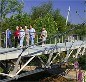 The crowd walking could all collapse the bridge