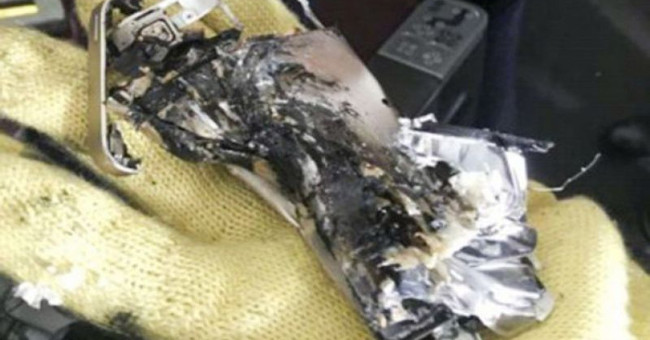 The danger from the phone falling on the plane