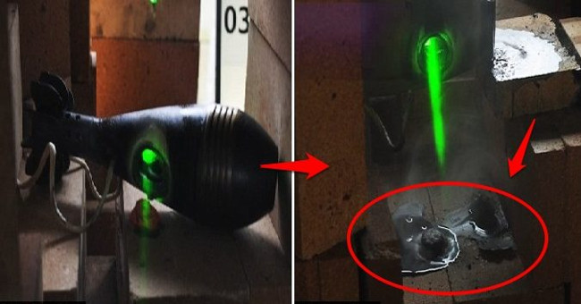 The Defense Ministry showed the Star Wars laser weapon that could cut through enemy aircraft