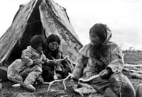 The departure of the Eskimos.