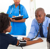 The doctor always raises the patient's blood pressure