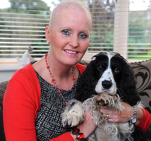 The dog helps the owner detect cancer