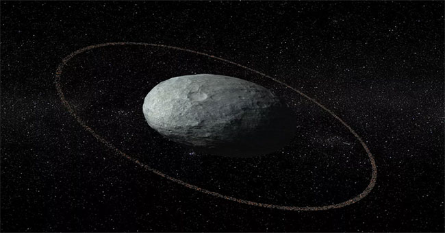 The dwarf planet has a belt that resembles Saturn in the solar system