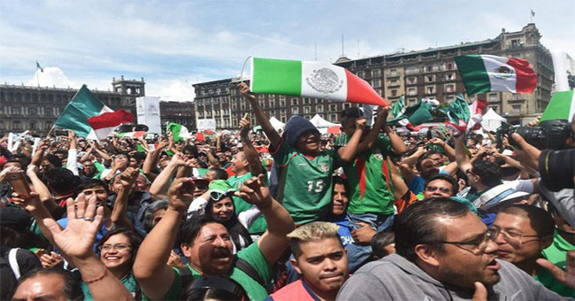 The earthquake happened in Mexico just because the fans jumped to celebrate the table against Germany