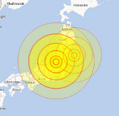 The earthquake shook in Tokyo