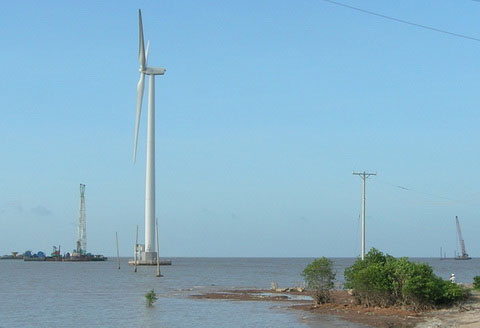 The first 10 wind turbines in the West Sea