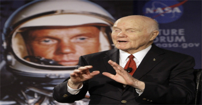 The first American astronaut to fly around the Earth died