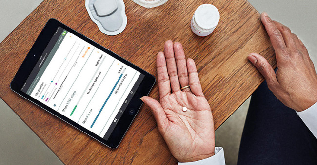 The first electronic tablet to monitor the patient's medication schedule